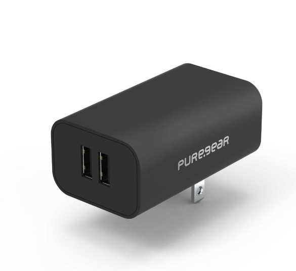 PUREGEAR - 24W UNIVERSAL DUAL USB-A WALL CHARGER 5V-4.8A - BLACK