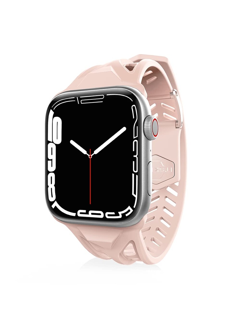 Itskins Spectrum // Strap For Apple Watch Series Se 6/5/4 (40mm), Soft Silicone Wristband Replacement Strap, Sport Band Compatible With Apple Watch Bands - Light Pink