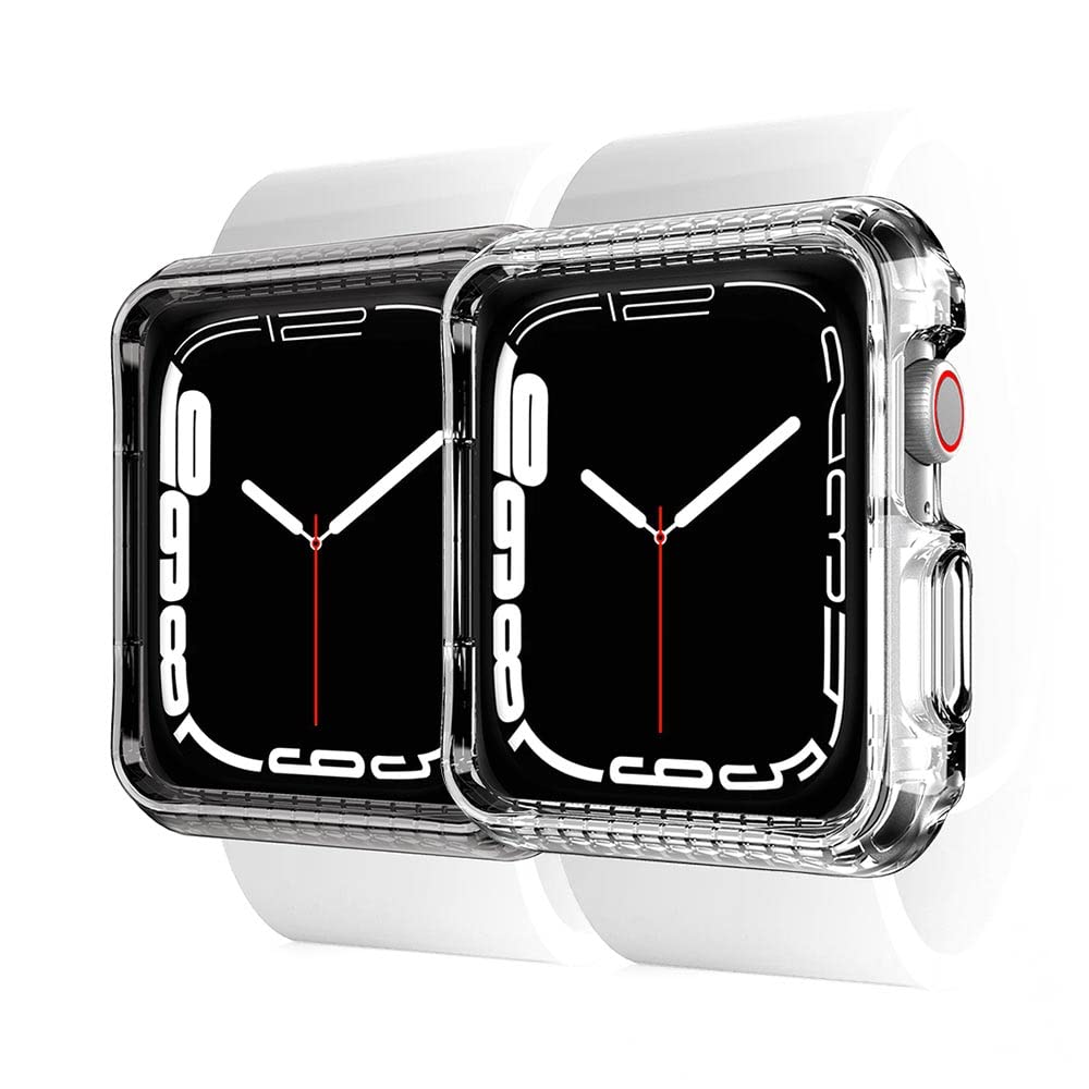 Itskins Spectrum Clear Protective Case Compatible With Apple Watch Series Se 6 & 5 & 4 40mm, Slim Hybrid Case, Anti-Yellowing, And Heavy Duty Shockproof Cover, Military Case | Smoke