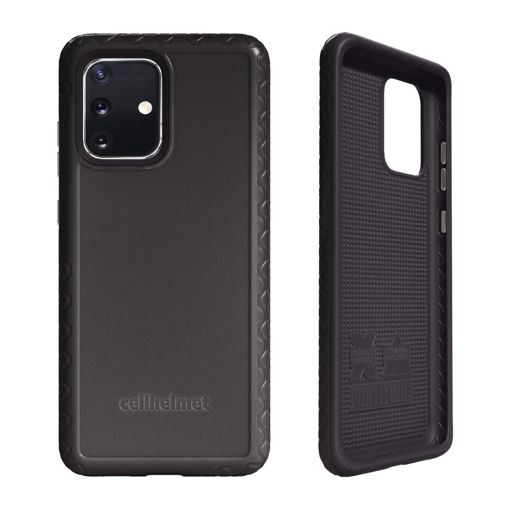 Cellhelmet Fortitude Series Onyx Black Dual Layer Phone Case For Samsung Galaxy S20 Plus | As Seen On Shark Tank | In Retail Package