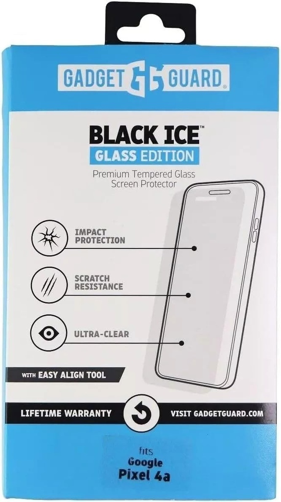 Gadget Guard Black Ice Glass With Easy Align Tool For Google Pixel 4a - Clear