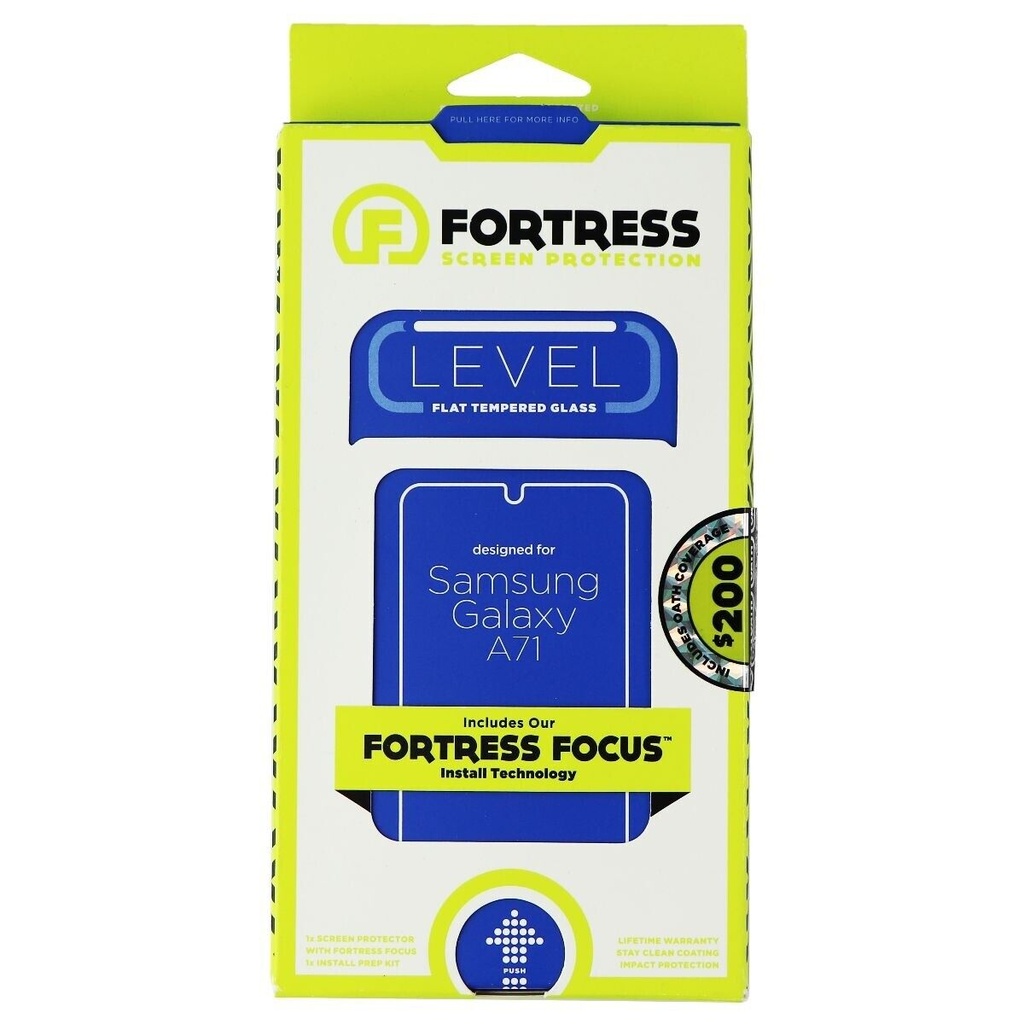 FORTRESS FLAT TEMPERED GLASS SCREEN PROTECTOR FOR SAMSUNG GALAXY A71