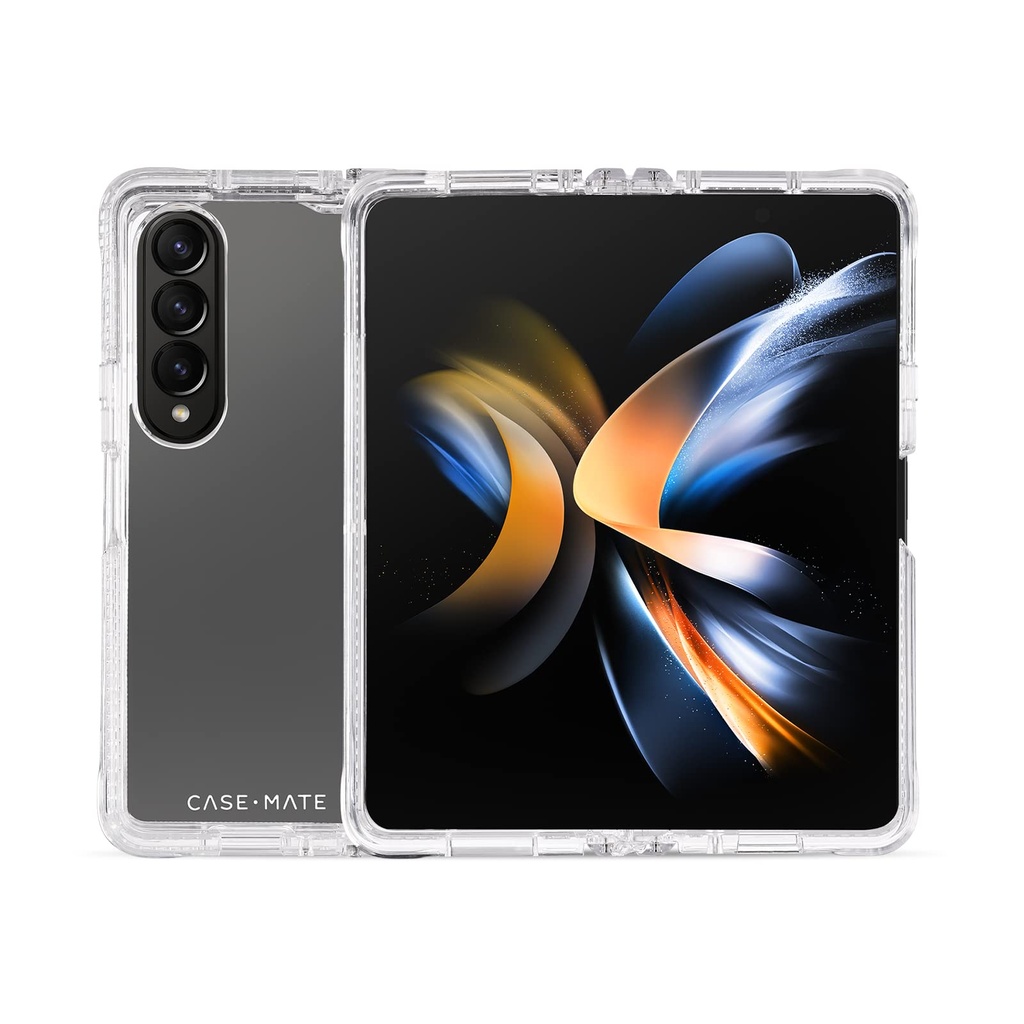 Case-Mate Samsung Galaxy Z Fold 4 Case - 7.6" Clear - With 15ft Drop Protection & Wireless Charging - Tough Plus Series Cover For Z Fold 4 5g With Anti Yellowing And Anti Scratchtechnology, Shockproof