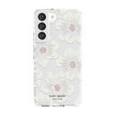 Kate Spade New York Samsung Galaxy S22 Protective Hardshell Phone Case - Hollyhock Floral With Stones