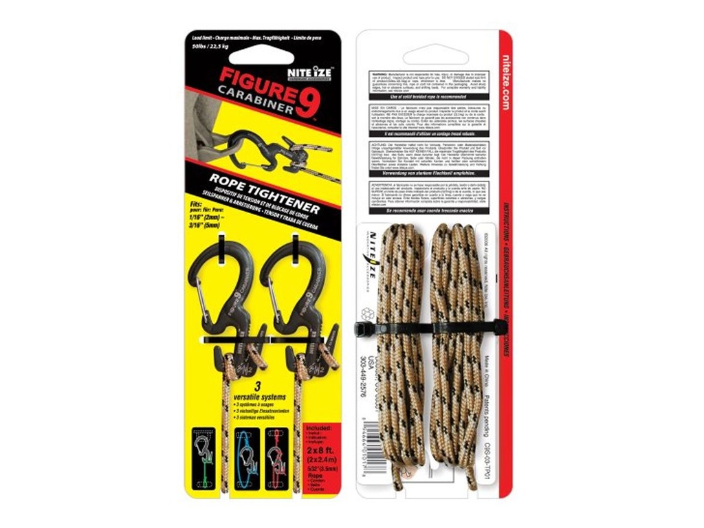 Small Figure 9 Carabiner Twin Pack