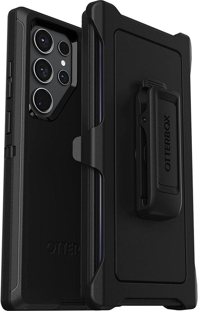 Otterbox Galaxy S23 Ultra (Only) - Defender Series Case - Black, Rugged & Durable - With Port Protection - Case Only - Microbial Defense Protection - Non-Retail Packaging