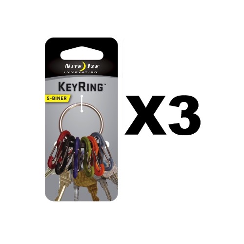Nite Ize Krg-03-11 S-Biner Key Ring, Stainless