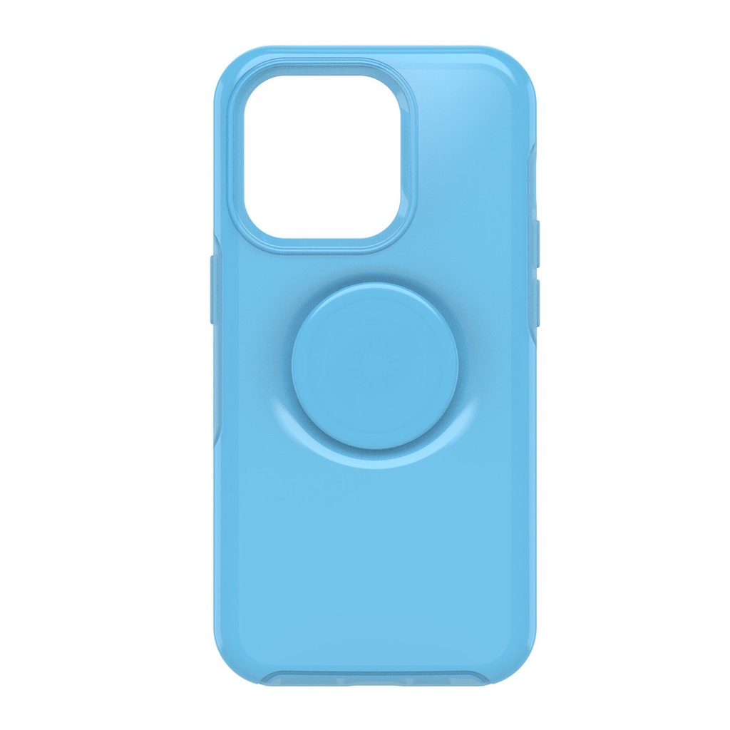 IPHONE 14 PRO OTTERBOX + POP SYMMETRY CLEAR SERIES CASE - BLUE (YOU CYAN THIS) - 15-10317