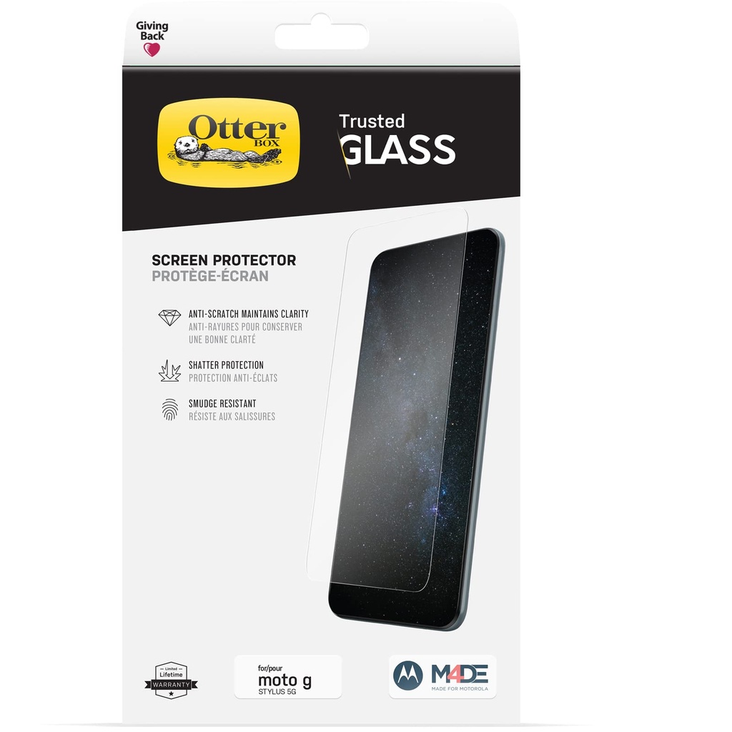 Otterbox Trusted Glass Screen Protector For Moto G Stylus 5g (2022) - Clear (Gen 2)