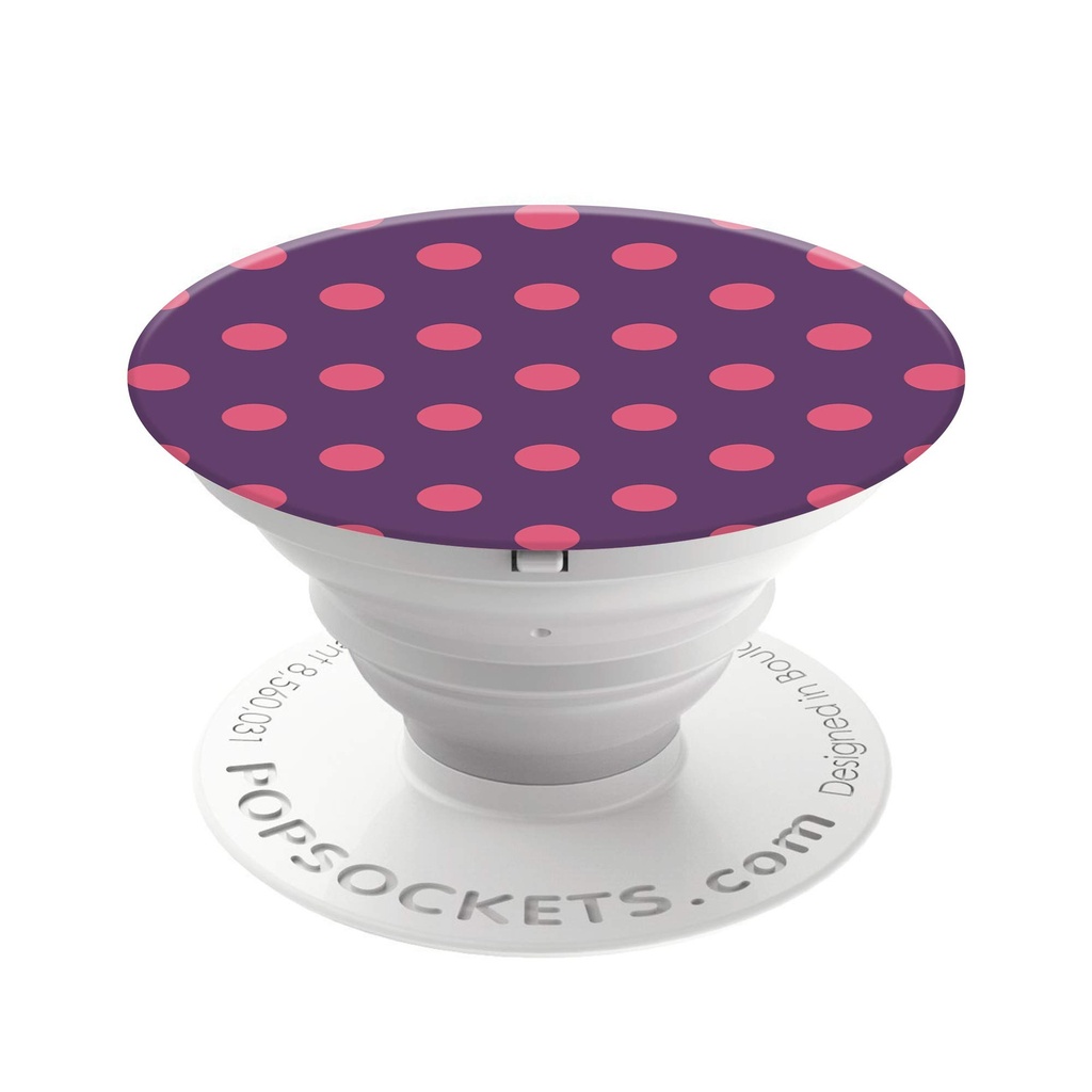 Popsockets: Collapsible Grip & Stand For Phones And Tablets - Polka Time Purple