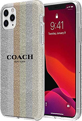 COACH PROTECTIVE CASE FOR IPHONE 11 PRO (NEUTRAL SILVER GLITTER/NEUTRAL SILVER GLITTER/MULTI, IPHONE 11 PRO 5.8")