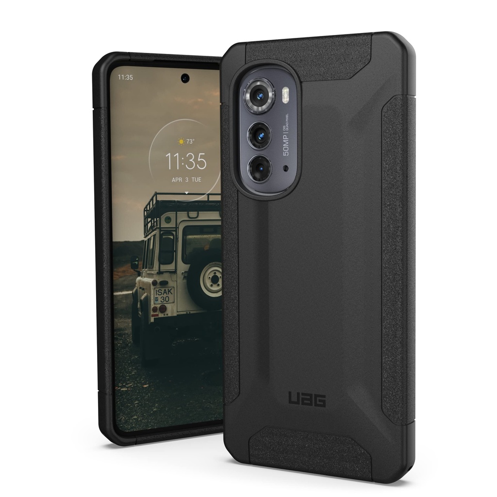 Urban Armor Gear Uag Made For Motorola Moto Edge 5g Case 2022 (Usa & Ca Models Only) 6.6" Scout Black Rugged Sleek Shockproof Lightweight Antimicrobial Military Drop Tested Protective Cover