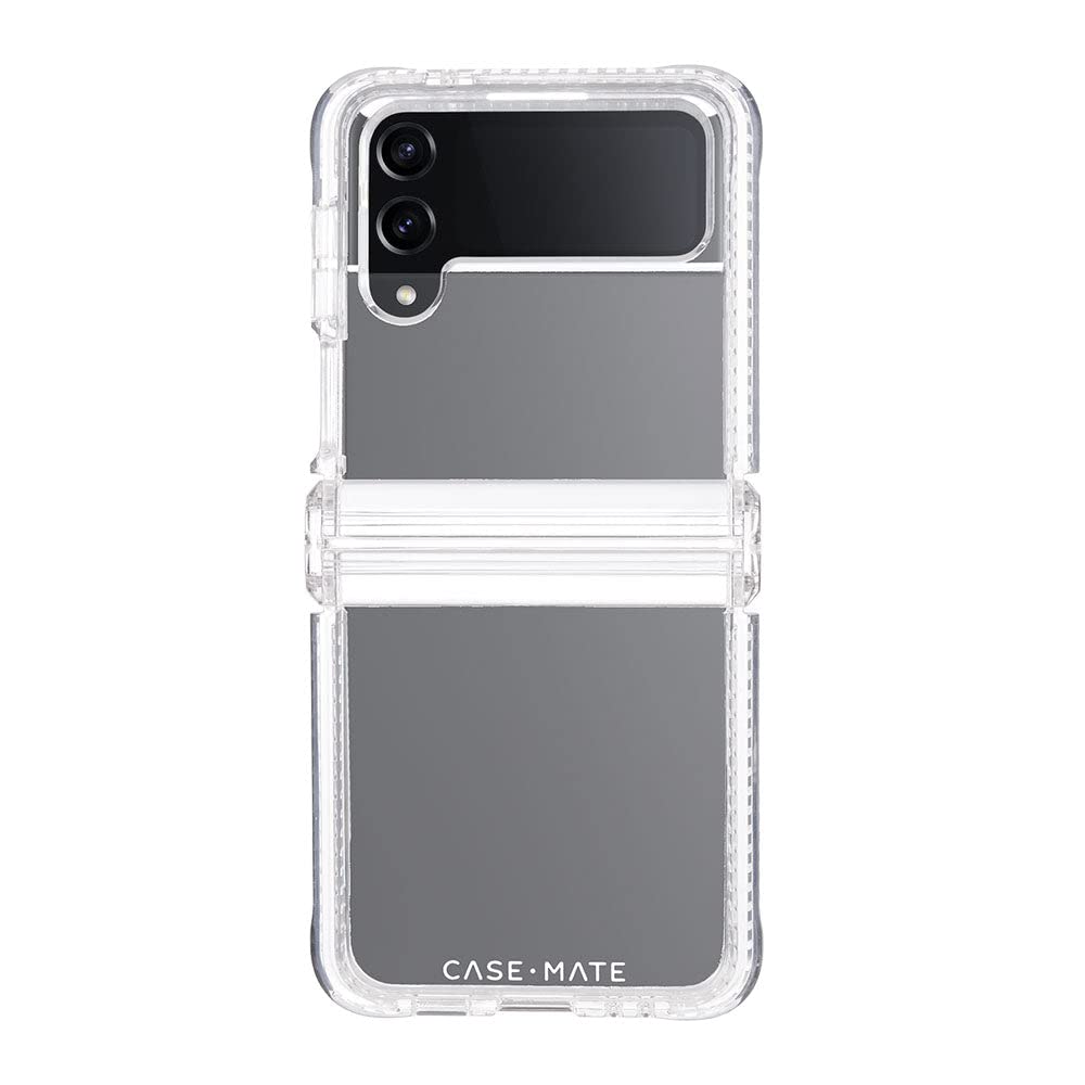 Case-Mate Samsung Galaxy Z Flip 4 Case - 6.7" Clear - With 15ft Drop Protection & Wireless Charging - Tough Plus Series Cover For Z Flip 4 5g With Anti Yellowing And Anti Scratchtechnology, Shockproof