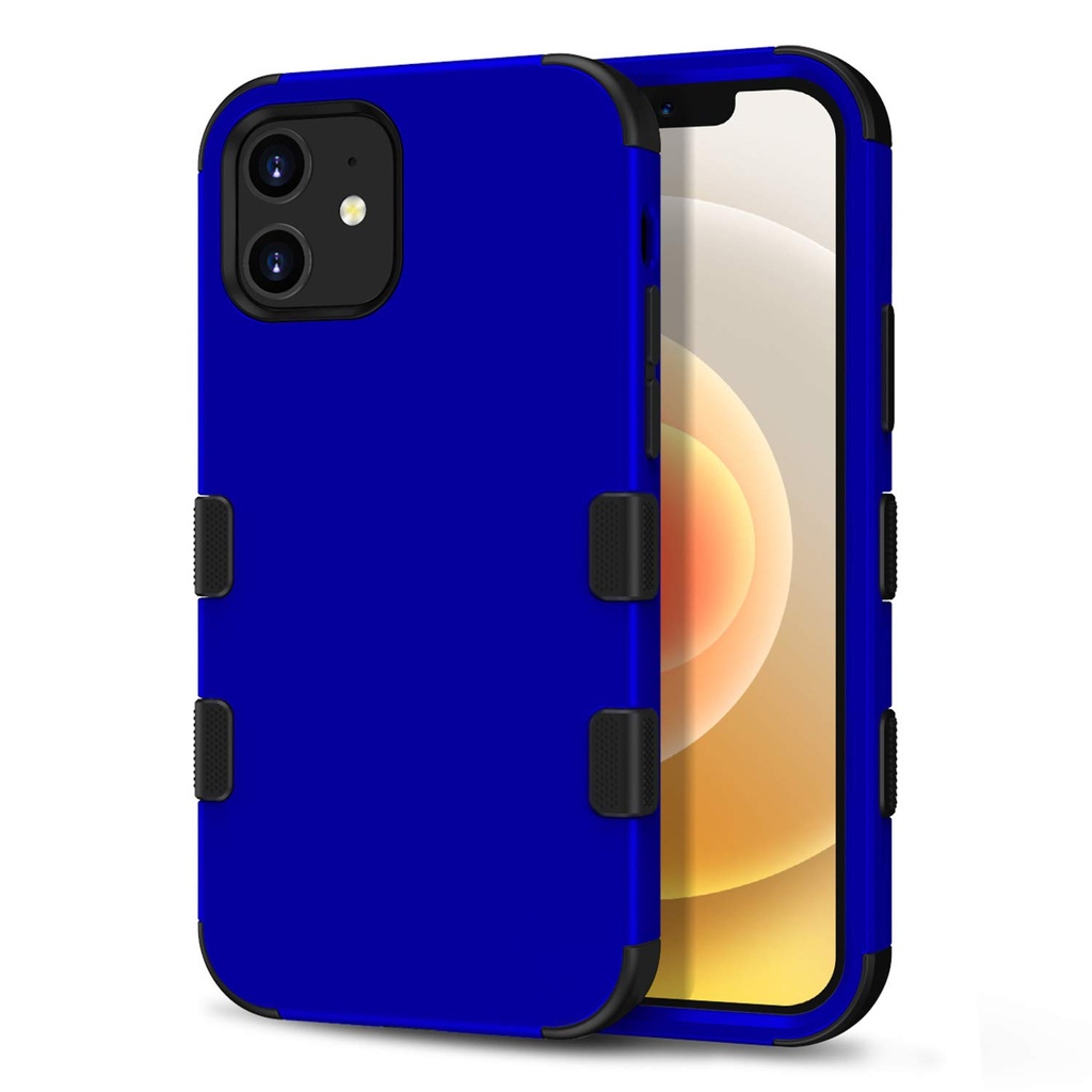 Mybat Tuff Subs Series For Iphone 12 Mini - Dual Layered, Shockproof Protective Smartphone Case [Military-Grade Certified] - Titanium Dark Blue/Black