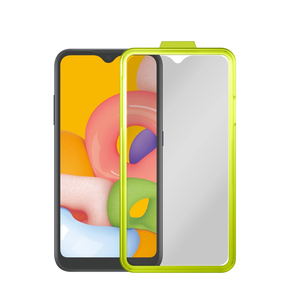 Fortress Tempered Glass Screen Protector For Samsung Galaxy A01 With Installation Tool - Bubble-Free, Scratch Resistant, Ultra Thin, Impact Protection [Lifetime Replacements]