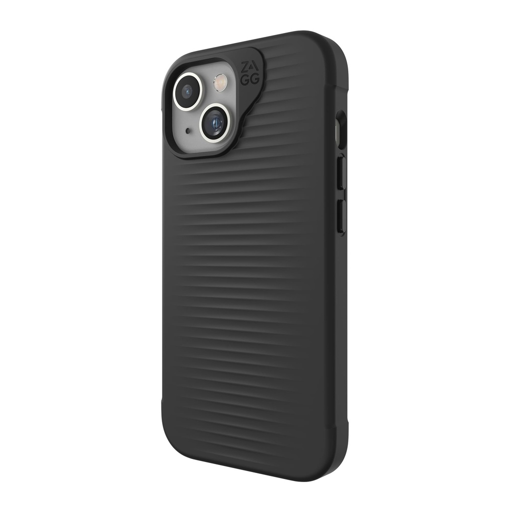 Zagg Luxe Snap Iphone 15 Case - Protective Cell Phone Case, Drop Protection (10ft/3m), Durable Graphene Material, Slim And Lightweight Magsafe Phone Case, Black