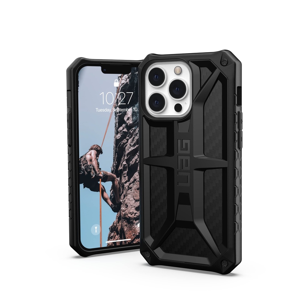 Urban Armor Gear Uag Designed For Iphone 13 Pro Case Carbon Fiber Rugged Lightweight Slim Shockproof Premium Monarch Protective Cover, [6.1 Inch Screen]
