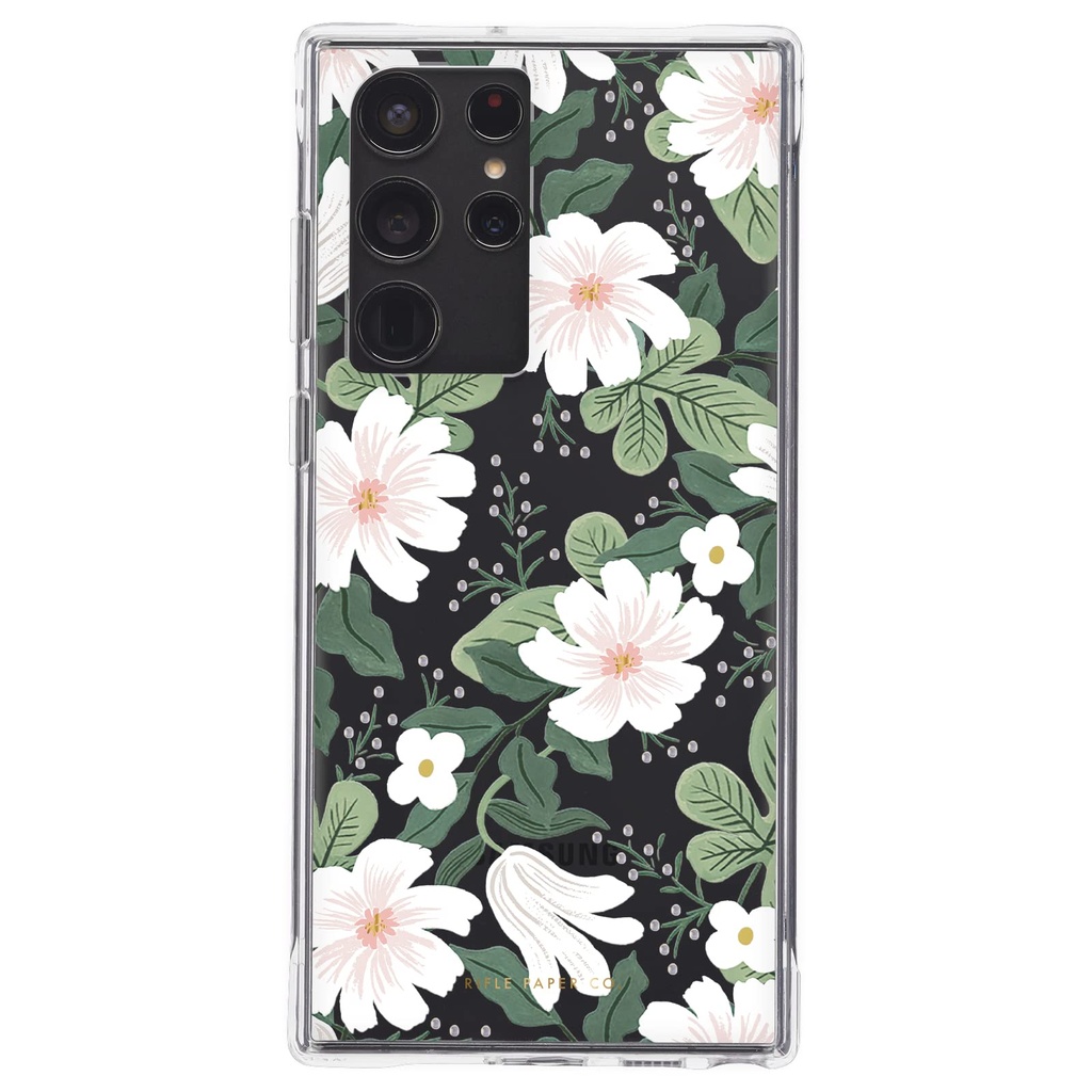 Rifle Paper Co. Samsung Galaxy S22 Ultra Case - 6.8' - 10ft Drop Protection, Fashionable Case For S22 Ultra, Scratch Resistant, Slim Fit, Enhanced Grip, Cute Phone Case, Willow