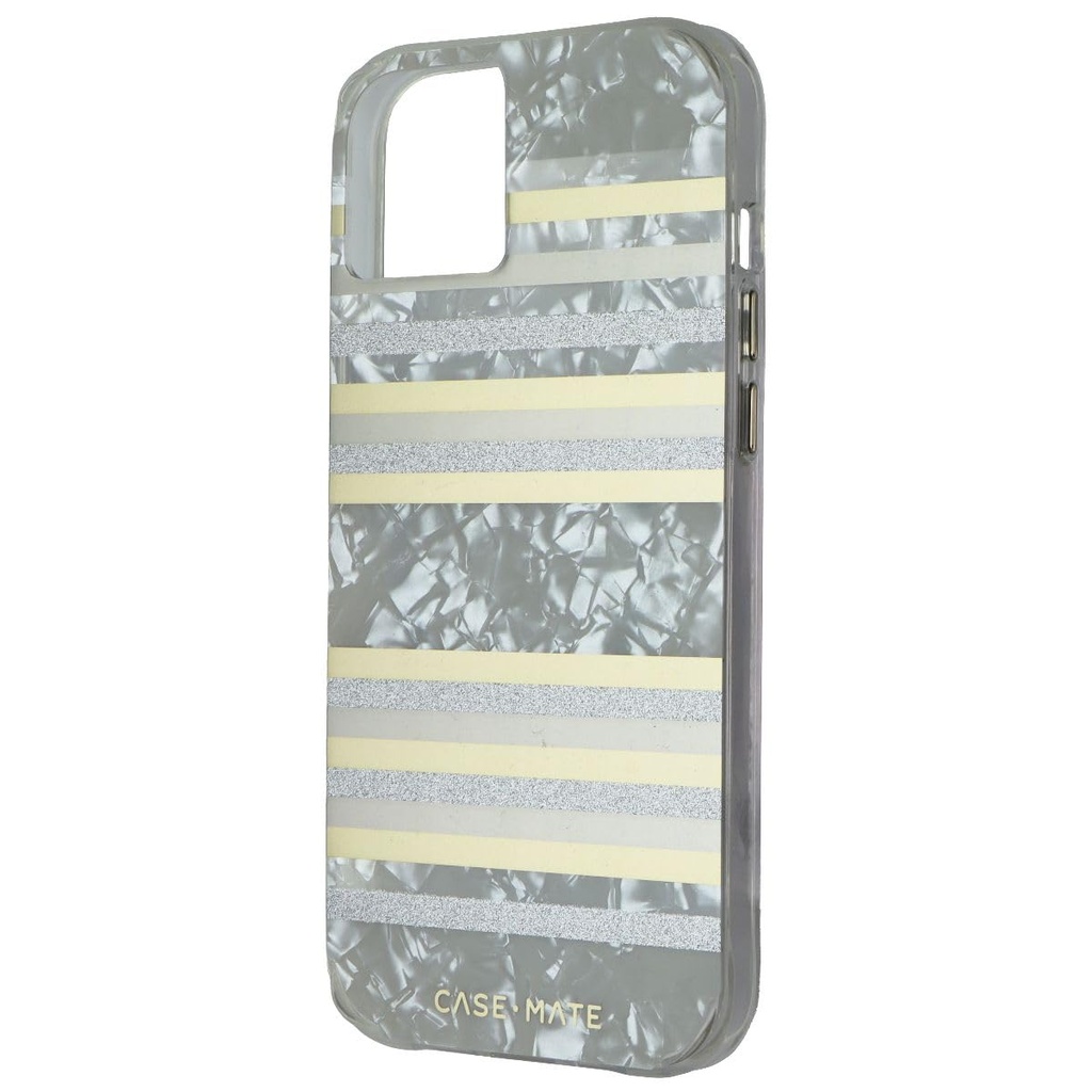 Case-Mate Iphone 14 Plus Case - Pearl Stripes - 10ft Drop Protection - Compatible With Magsafe & Wireless Charging - Luxury Bling Cover For Iphone 14 Plus - Slim Anti Scratch Shock Absorbing Materials