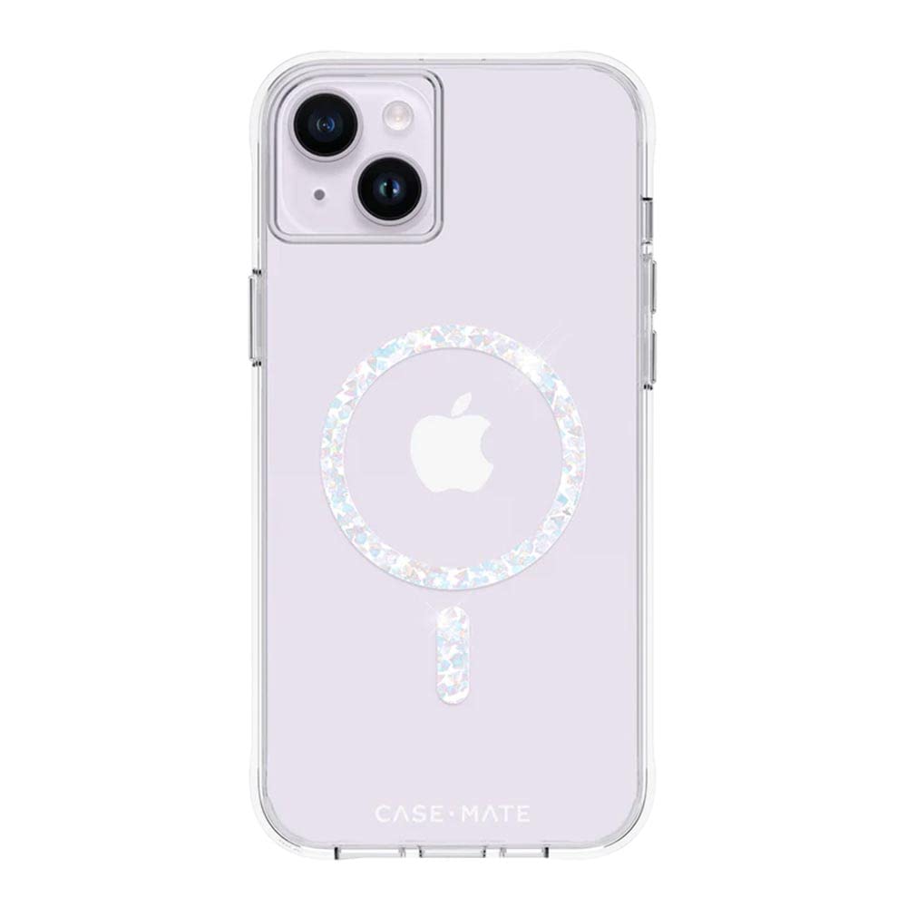 Case-Mate Iphone 14 Plus Case - Clear Twinkle Diamond [10ft Drop Protection] [Compatible With Magsafe] Magnetic Cover With Cute Bling Sparkle For Iphone 14 Plus 6.7", Anti-Yellow, Anti-Scratch, Slim