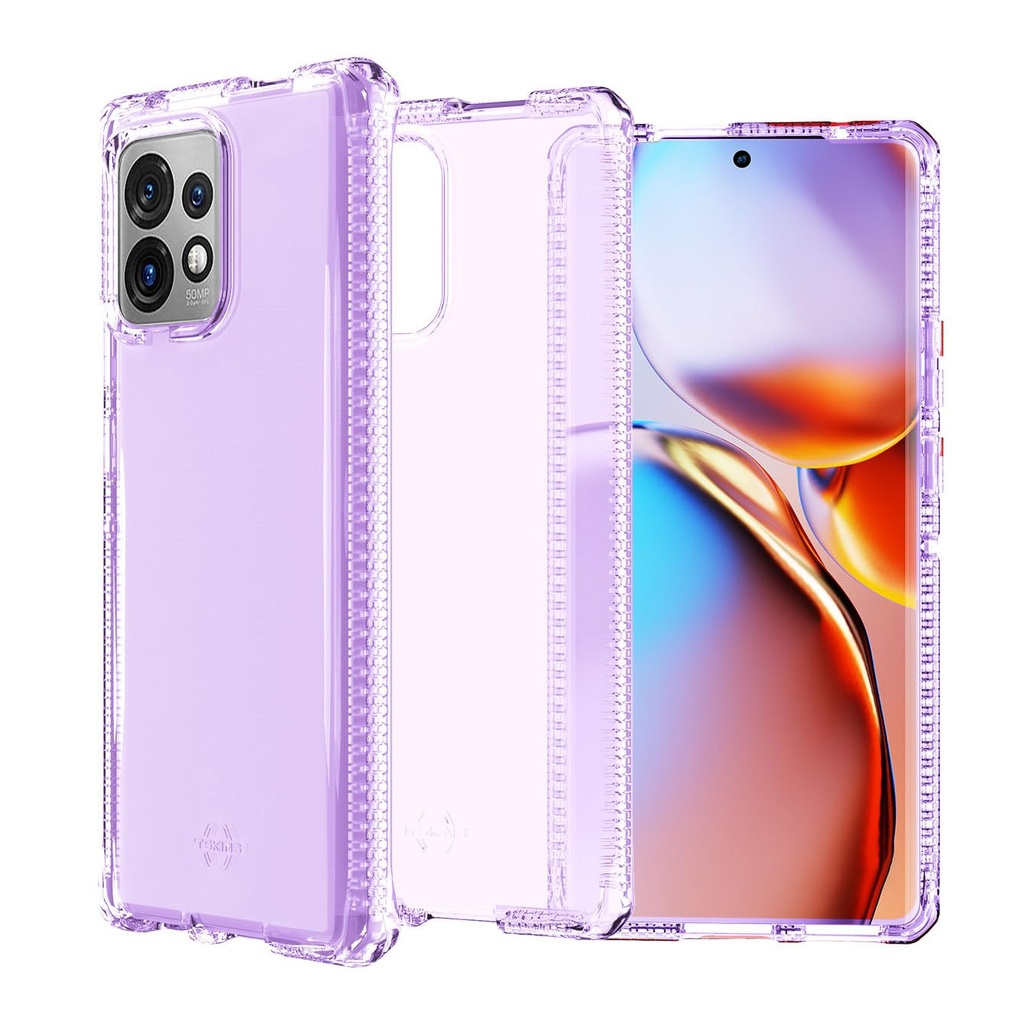 Itskins Spectrum R // Clear Compatible With Motorola Edge+ (2023), Protective Phone Case, Slim Hybrid Case, Anti-Yellowing, And Heavy Duty Shockproof Cover, Military Phone Case - Transparent