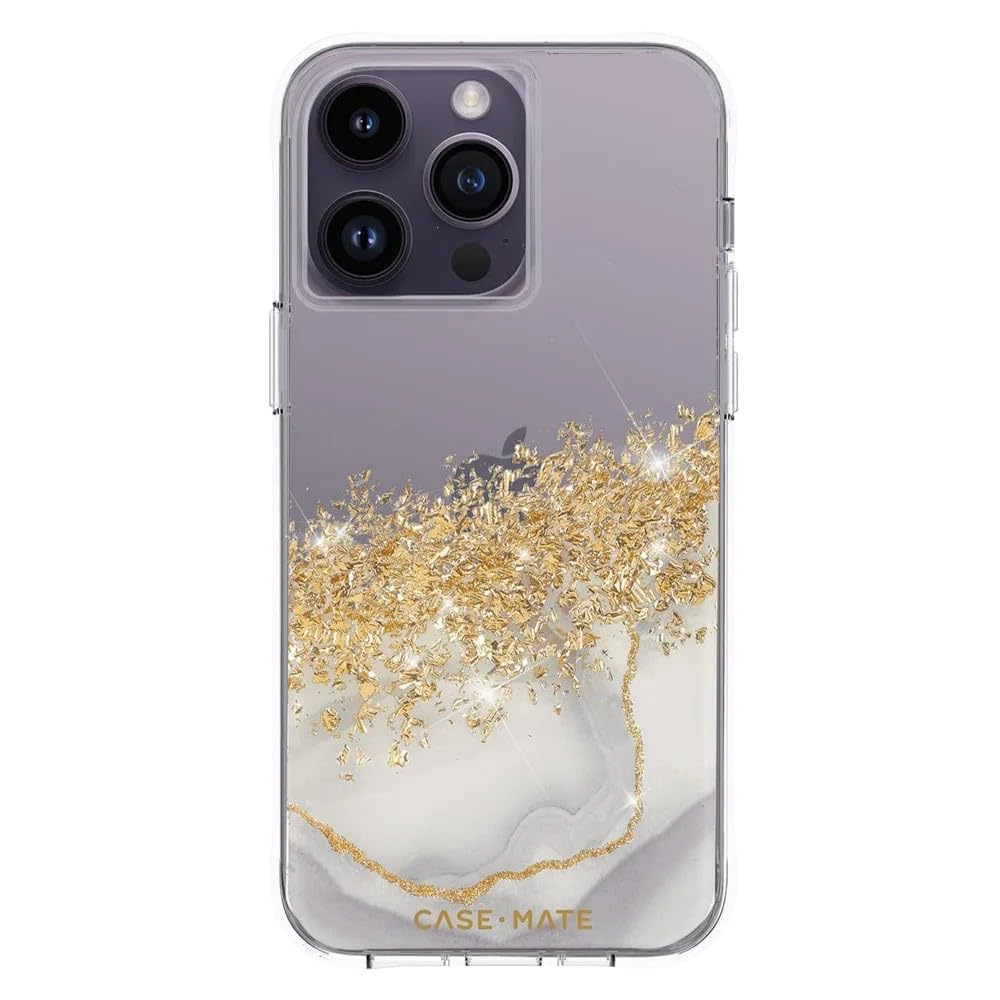 Case-Mate Iphone 14 Pro Max Case - Karat Marble [10ft Drop Protection] [Wireless Charging Compatible] Luxury Cover With Cute Bling Sparkle For Iphone 14 Pro Max 6.7", Anti-Scratch, Shock Absorbent