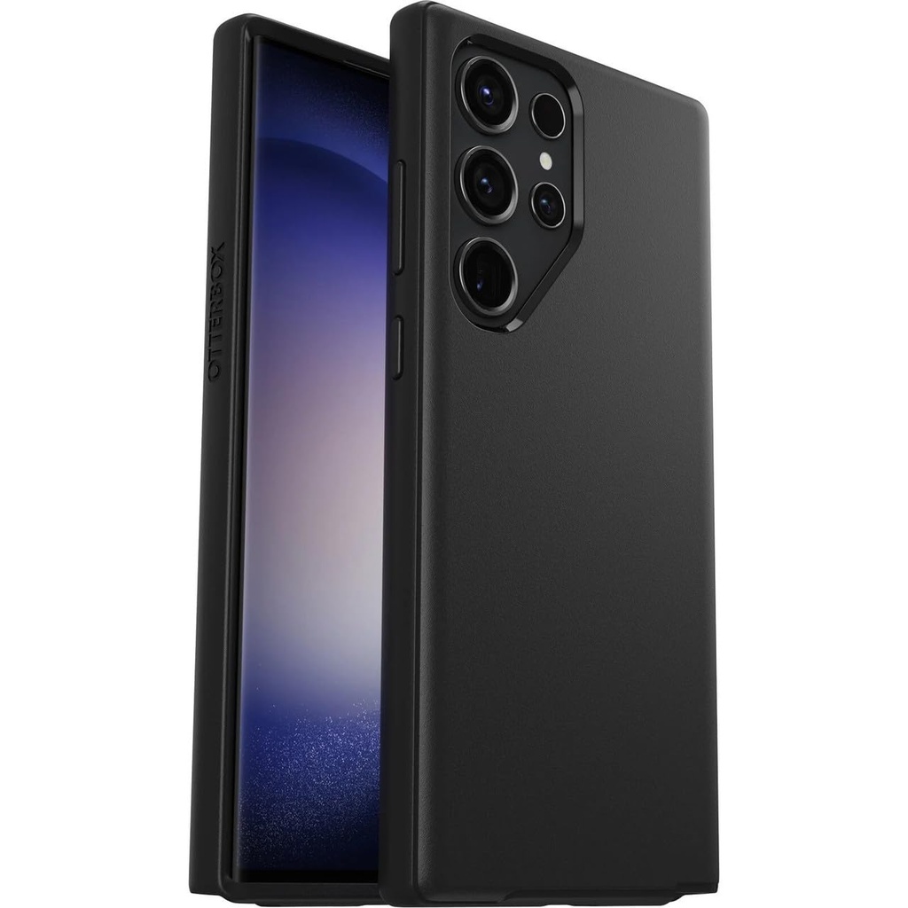Otterbox Galaxy S23 Ultra Symmetry Series Case - Black, Ultra-Sleek, Wireless Charging Compatible, Raised Edges Protect Camera & Screen