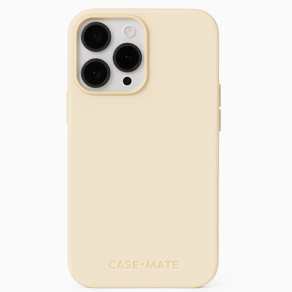 Case-Mate Iphone 15 Pro Max Case - Silicone Beige [12ft Drop Protection] [Compatible With Magsafe] Magnetic Cover With Soft Silicone Material For Iphone 15 Pro Max 6.7", Anti-Scratch, Shockproof
