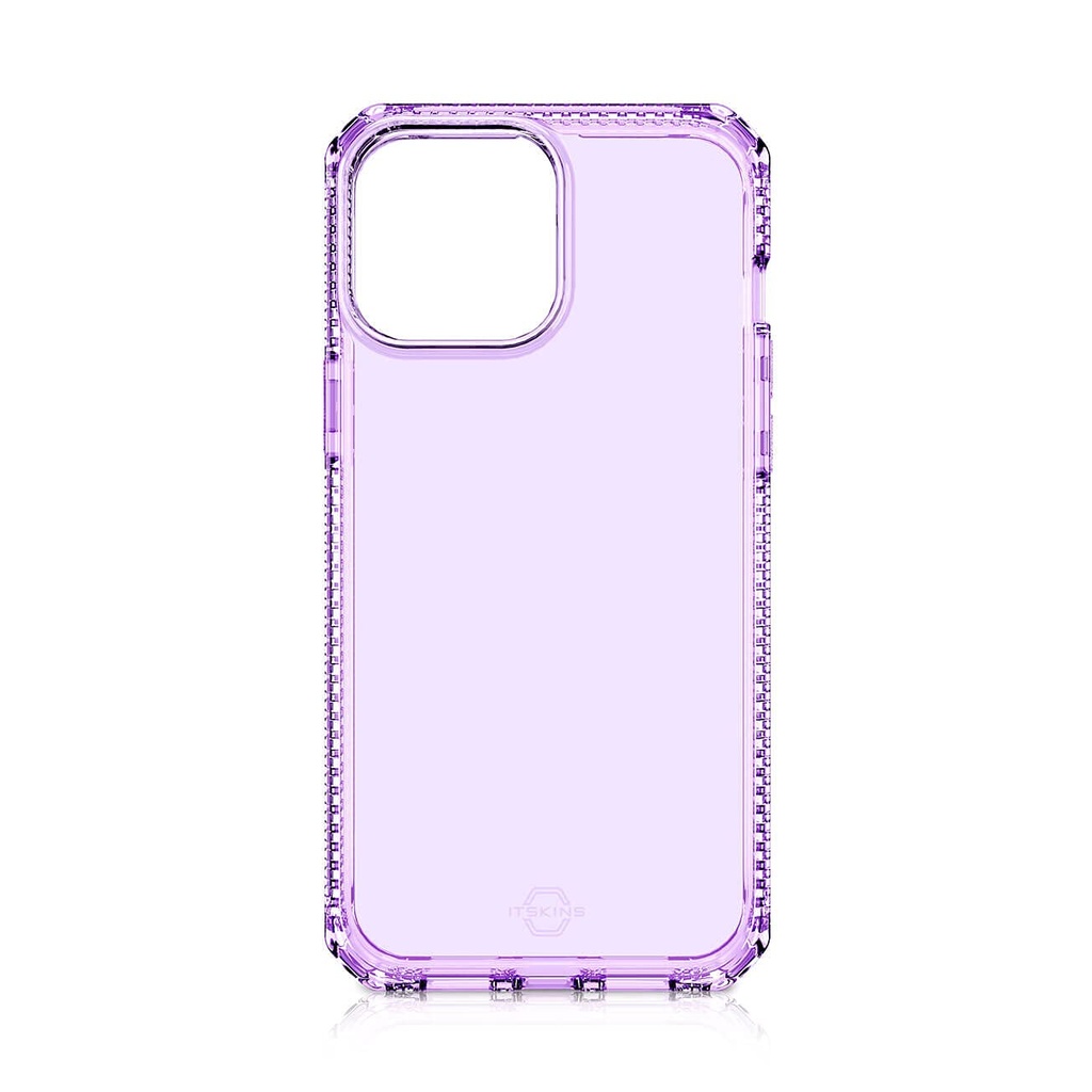 Itskins Spectrum // Clear Protective Phone Case Compatible With Iphone 13 Pro, Slim Hybrid Case, Anti-Yellowing, And Heavy Duty Shockproof Cover, Military Phone Case - Light Purple