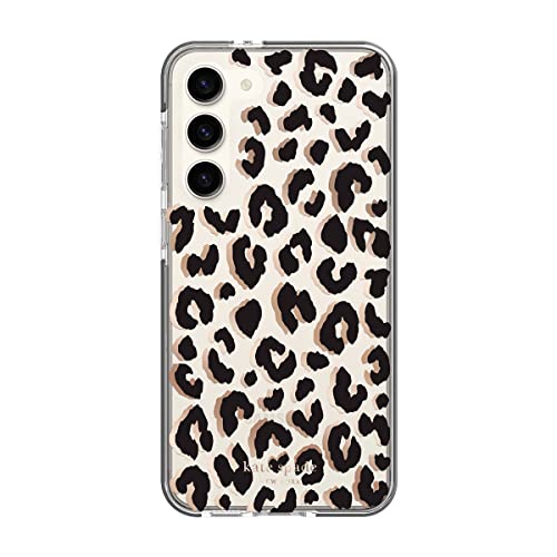 KATE SPADE - NEW YORK DEFENSIVE HARDSHELL CASE FOR SAMSUNG GALAXY S23 PLUS - CITY LEOPARD BLACK