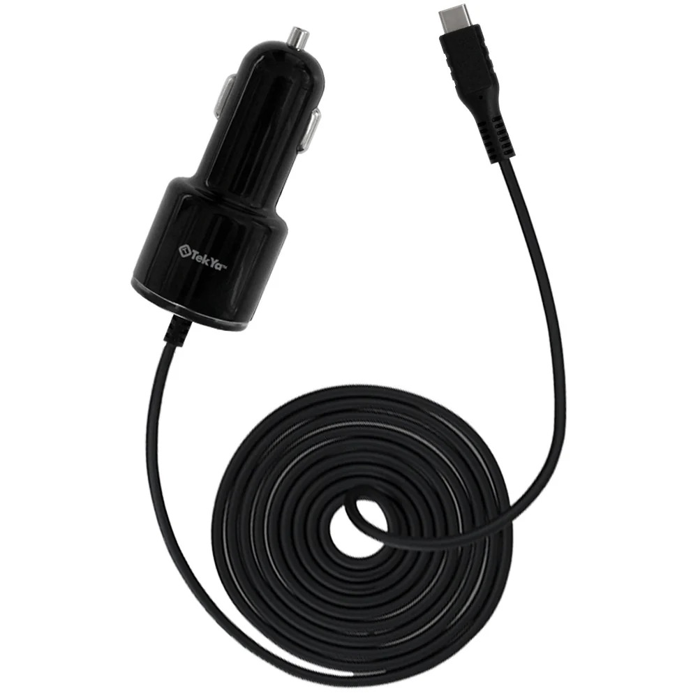 TEKYA 3.4AMP USB-C CAR CHARGER - BLACK
