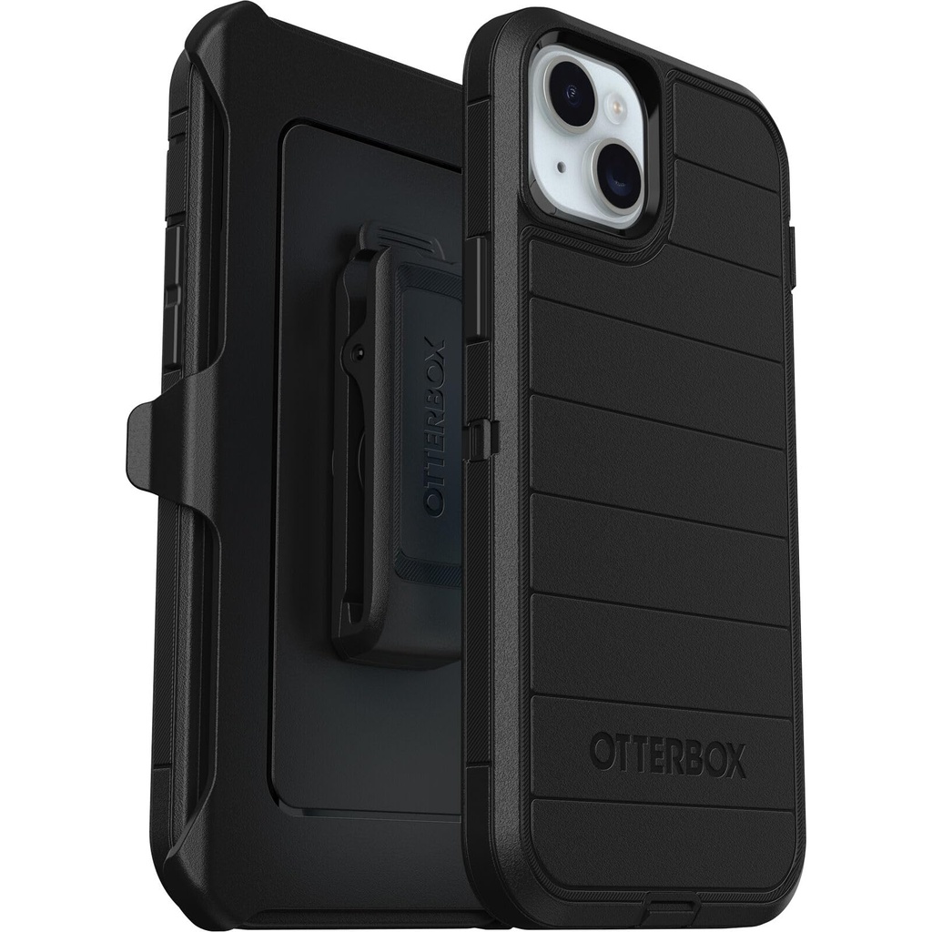 Otterbox Iphone 15 Plus And Iphone 14 Plus Defender Series Pro Case - Black, Screenless, Rugged & Durable, With Port Protection, Includes Holster Clip Kickstand