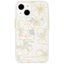Case-Mate Iphone 15 Case - Floral Gems [12ft Drop Protection] [Compatible With Magsafe] Magnetic Cover With Sparkly Rhinestones For Iphone 15 6.1", Anti-Scratch, Shock Absorbent Materials, Slim