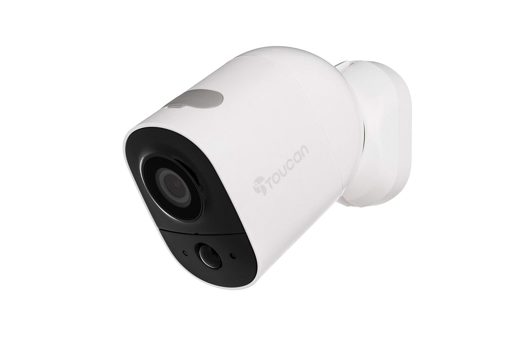 Toucan Wireless Outdoor Security Camera, Rechargeable Battery Powered Weatherproof Compatible With Alexa Google 1080p Fhd Video, Night Vision, 2-Way Audio, Alert, Siren Alarm, 2.4ghz Wifi