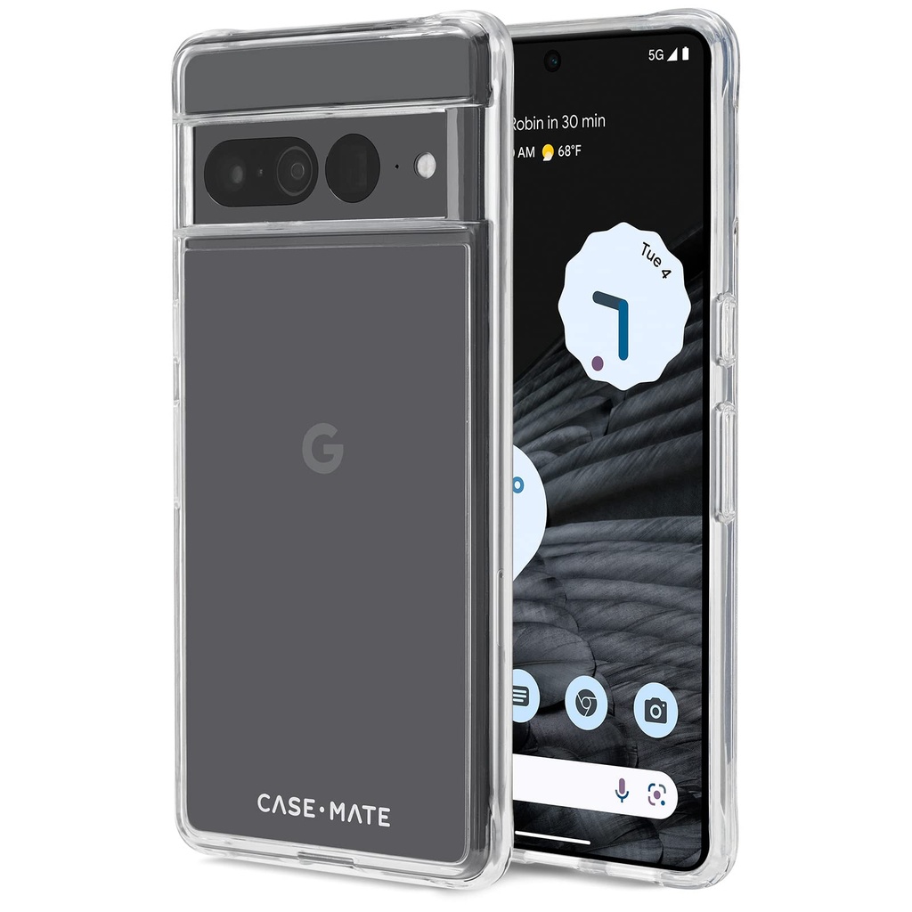 Case-Mate Tough Series - Google Pixel 7 Case (Clear) [10ft Drop Protection] [Wireless Charging Compatible] Protective Phone Cover For Pixel 7, Anti-Yellowing, Anti-Scratch, Shockproof Materials, Slim