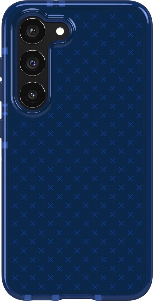 Tech21 Evo Check For Samsung Galaxy S23 - Midnight Blue 16ft Drop Protecion Shockproof Shock-Resistant And Scratch-Resistant Phone Case