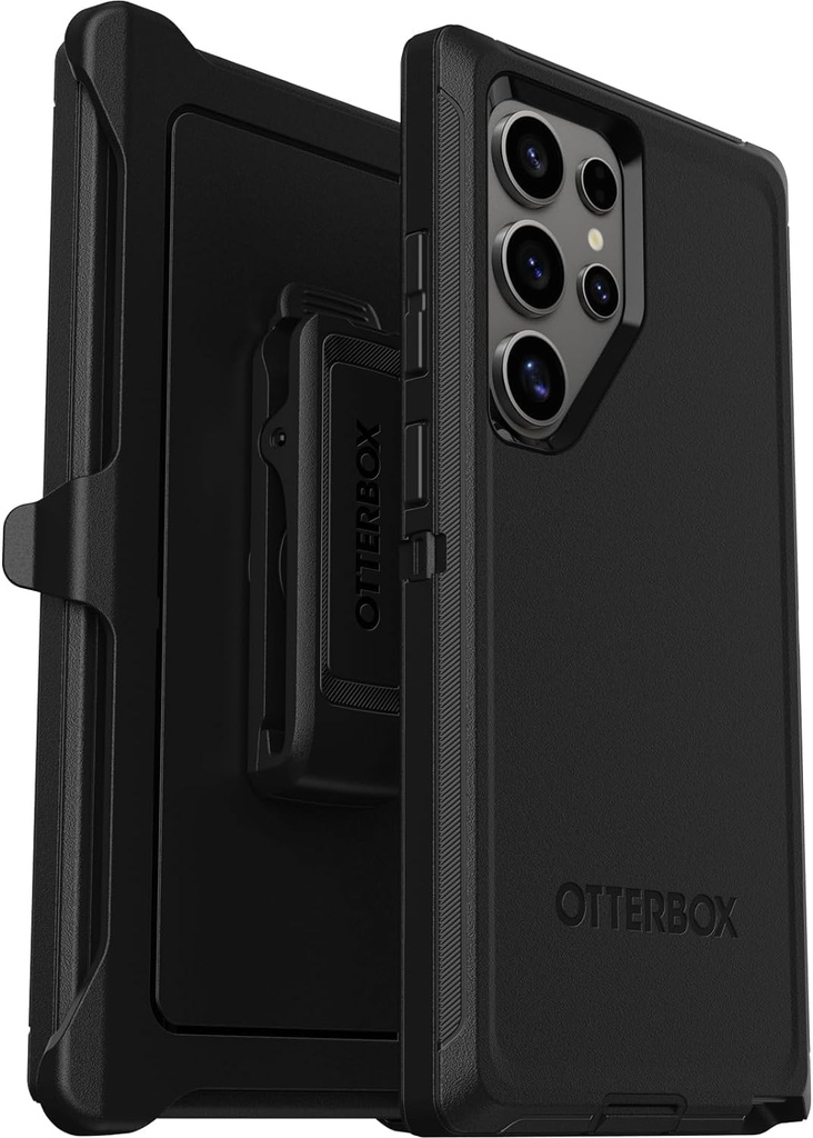 Otterbox Samsung Galaxy S24 Ultra Defender Series Pro Case - Black, Rugged & Durable, With Port Protection, Includes Holster Clip Kickstand