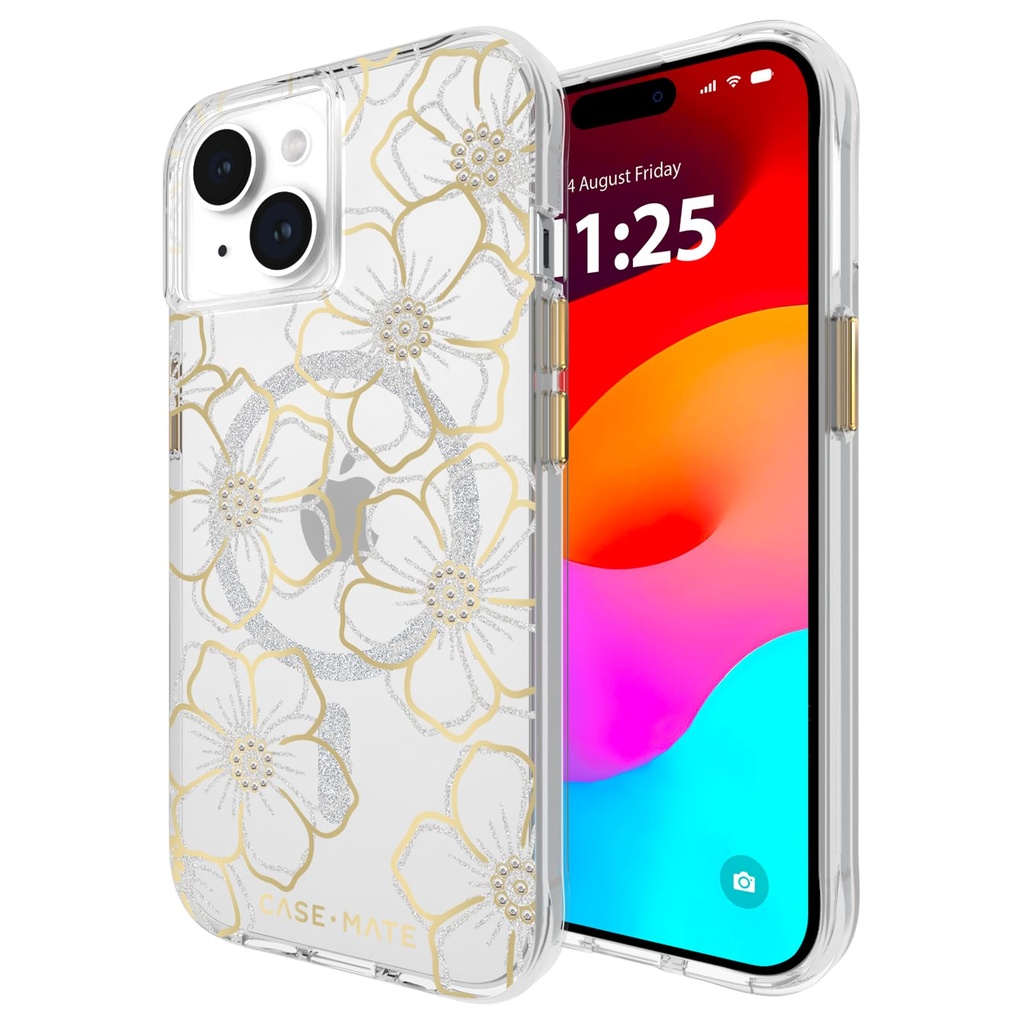 Case-Mate Iphone 15 Case - Silicone Black [12ft Drop Protection] [Compatible With Magsafe] Magnetic Cover With Soft Silicone Material For Iphone 15 6.1", Anti-Scratch, Shock Absorbent Material