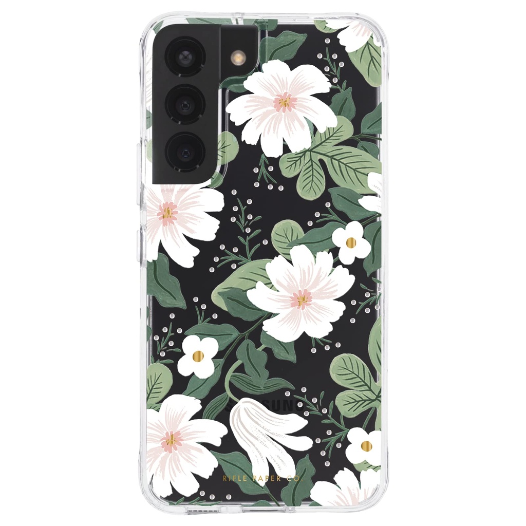 Rifle Paper Co - Case For Samsung Galaxy S22 - 10ft Drop Protection - Gold Foil Accents - 6.1 Inch - Willow
