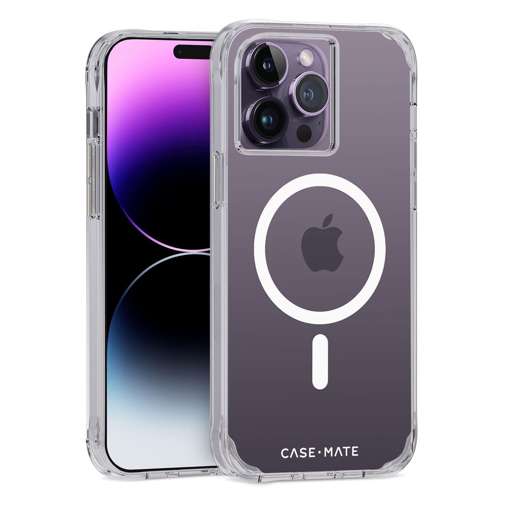 Case-Mate – Tough Series – Protective Case Cover For Iphone 14 Pro With Anti-Scratch Coating, 10ft Drop Protection, Compatible With Magsafe – Tough Clear