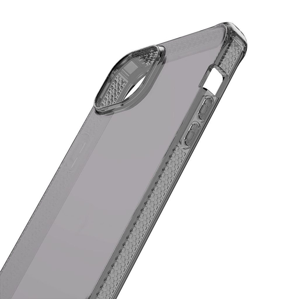 Itskins Spectrum R // Clear Protective Phone Case Compatible With Iphone 14, Slim Hybrid Case, Anti-Yellowing, And Heavy Duty Shockproof Cover, Military Phone Case - Smoke