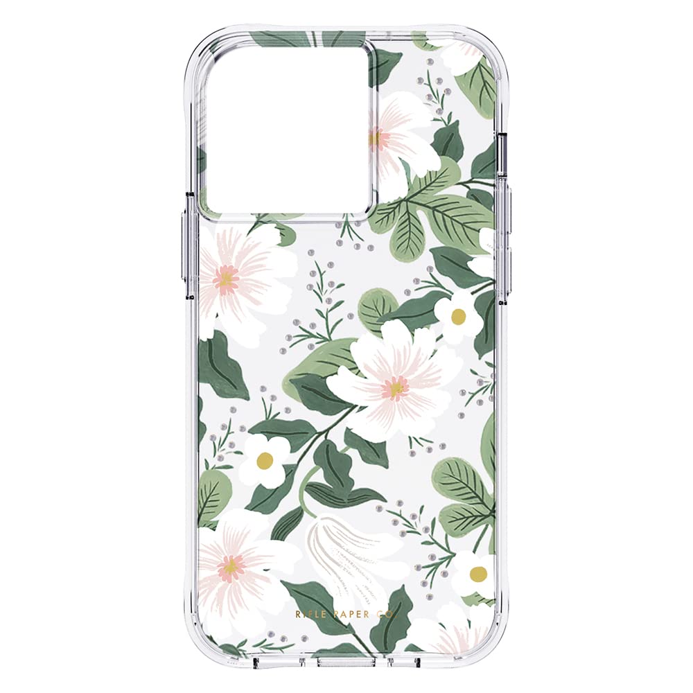 Rifle Paper Co. Iphone 13 Pro Case - 10ft Drop Protection With Wireless Charging - Luxury Floral 6.1" Cute Case For Iphone 13 Pro - Slim, Lightweight, Anti Scratch, Shock Absorbing Materials - Willow
