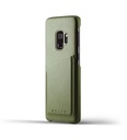 Mujjo Full Leather Wallet Case For Samsung Galaxy S9 With Card Holder (Olive)