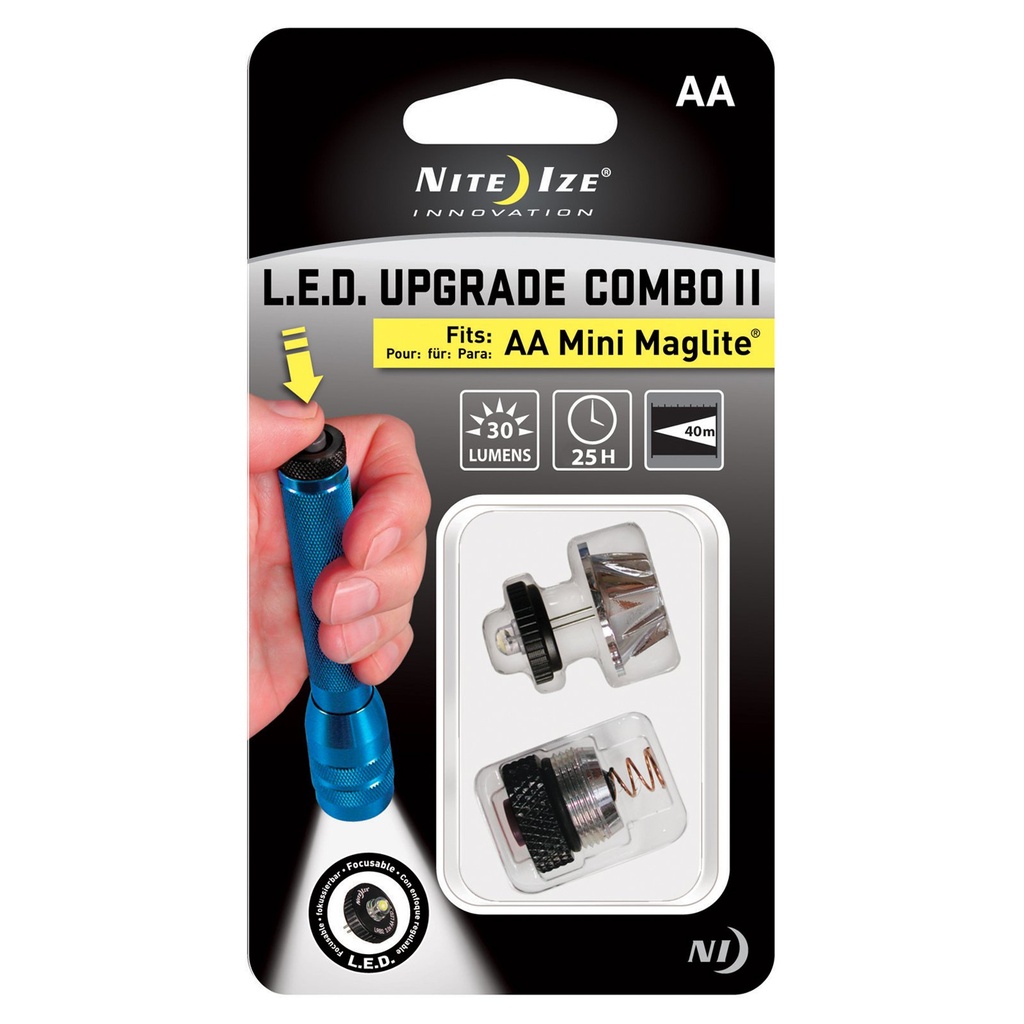 Nite Ize Led Flashlight Upgrade, Fits Aa Mini Maglite, Upgrades Bulb To 30 Lumen Led