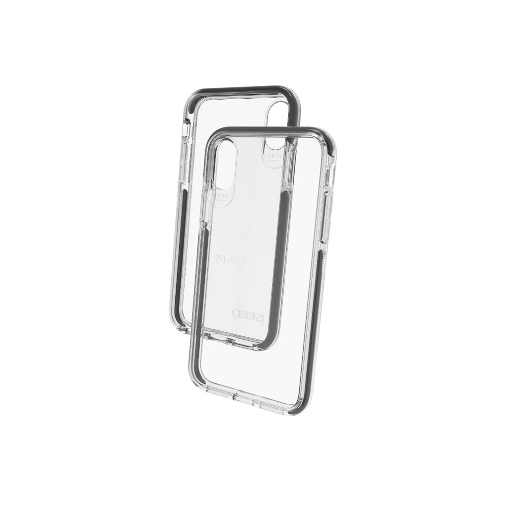 Gear4 Piccadilly Clear Case With Advanced Impact Protection [ Protected By D3o ], Slim, Tough Design For Iphone X/Xs – Black (Ic8picblk)