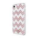 Kate Spade  Iphone 6/6s/7/8 Hard-Shell Case - Chevron (Rose Gold Glitter/Clear)