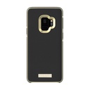 Kate Spade New York Wrap Case For Samsung Galaxy S9 - Black Saffiano Black / Gold Logo Plate