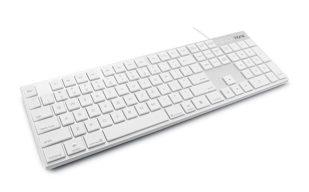 Ihome Full Size Mac Keyboard - Apple Ios Mac Imac Windows Desktop Pc Laptop - Wired