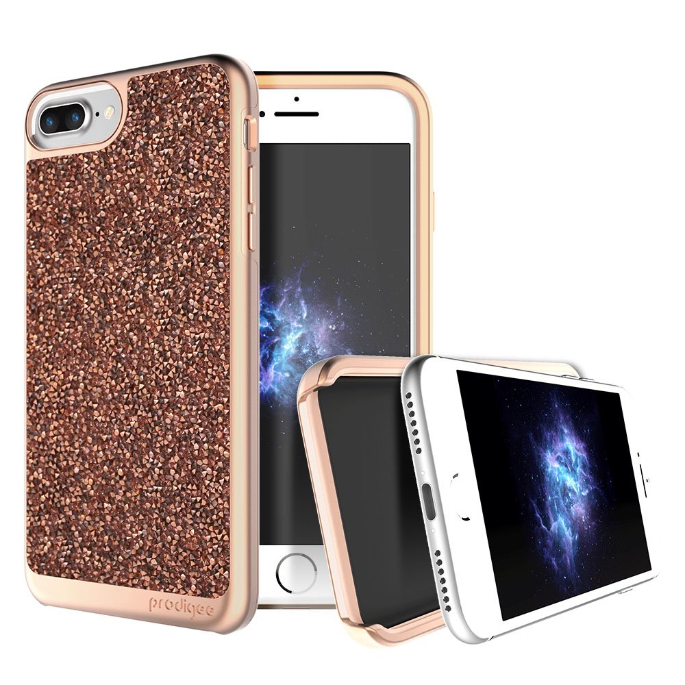 Apple Iphone 7 Plus Case, Prodigee [Fancee] Rose Pink Gold For Iphone 7 Plus (2016) 5.5" Cell Phone Case W/ Dazzling Sparkle Glitter Back